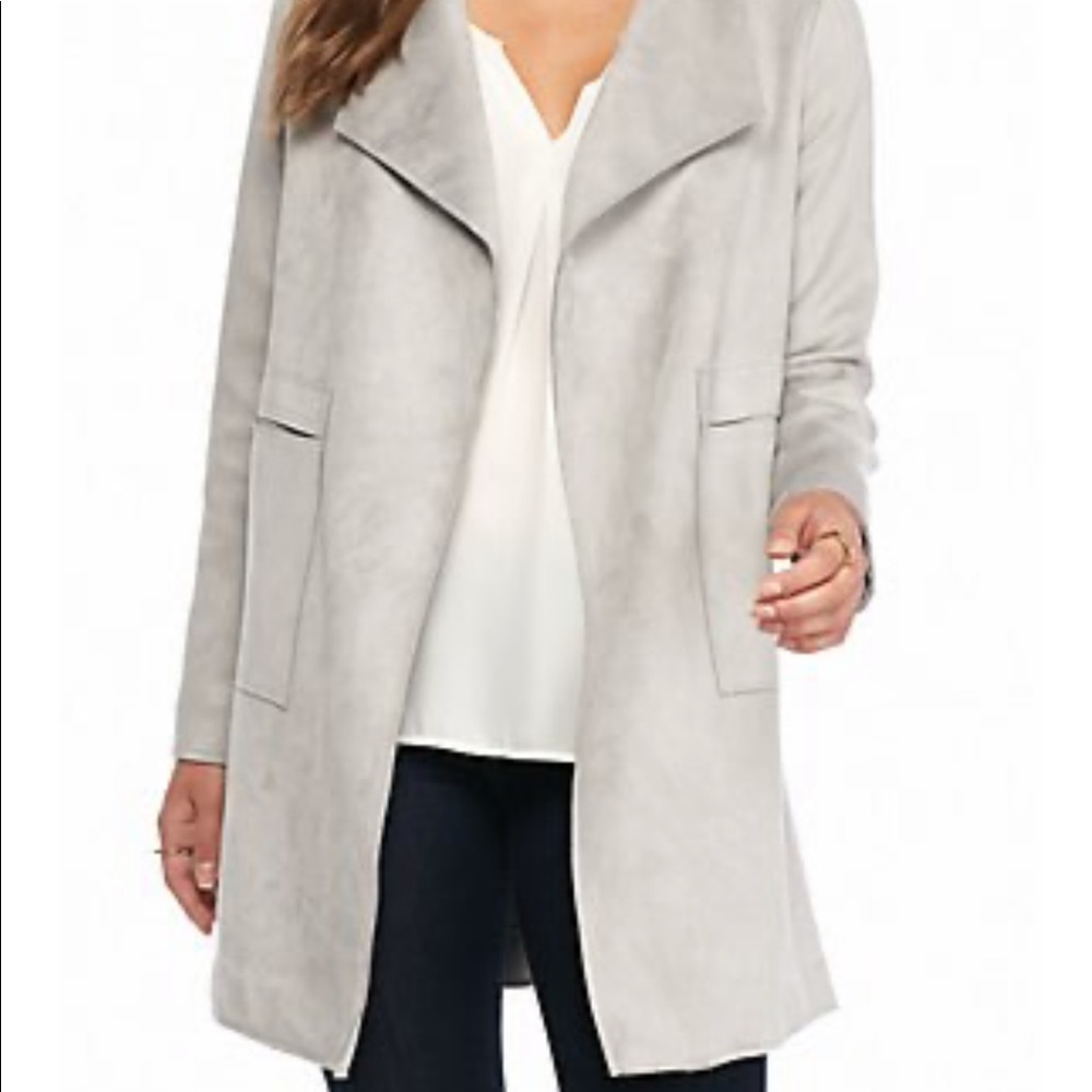 HYFVE Faux Suede Coat, Front Pockets, Oversized, Open Front, Sz. M/NWOT - Picture 1 of 16